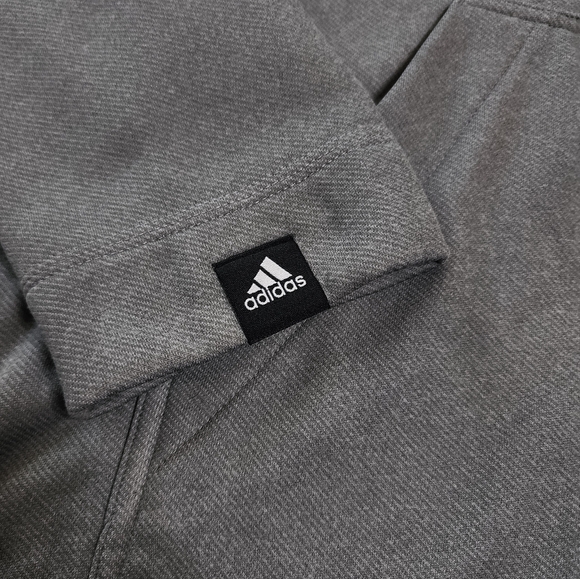 Men's Adidas Charcoal Full-Zip Hoodie - Picture 2 of 4